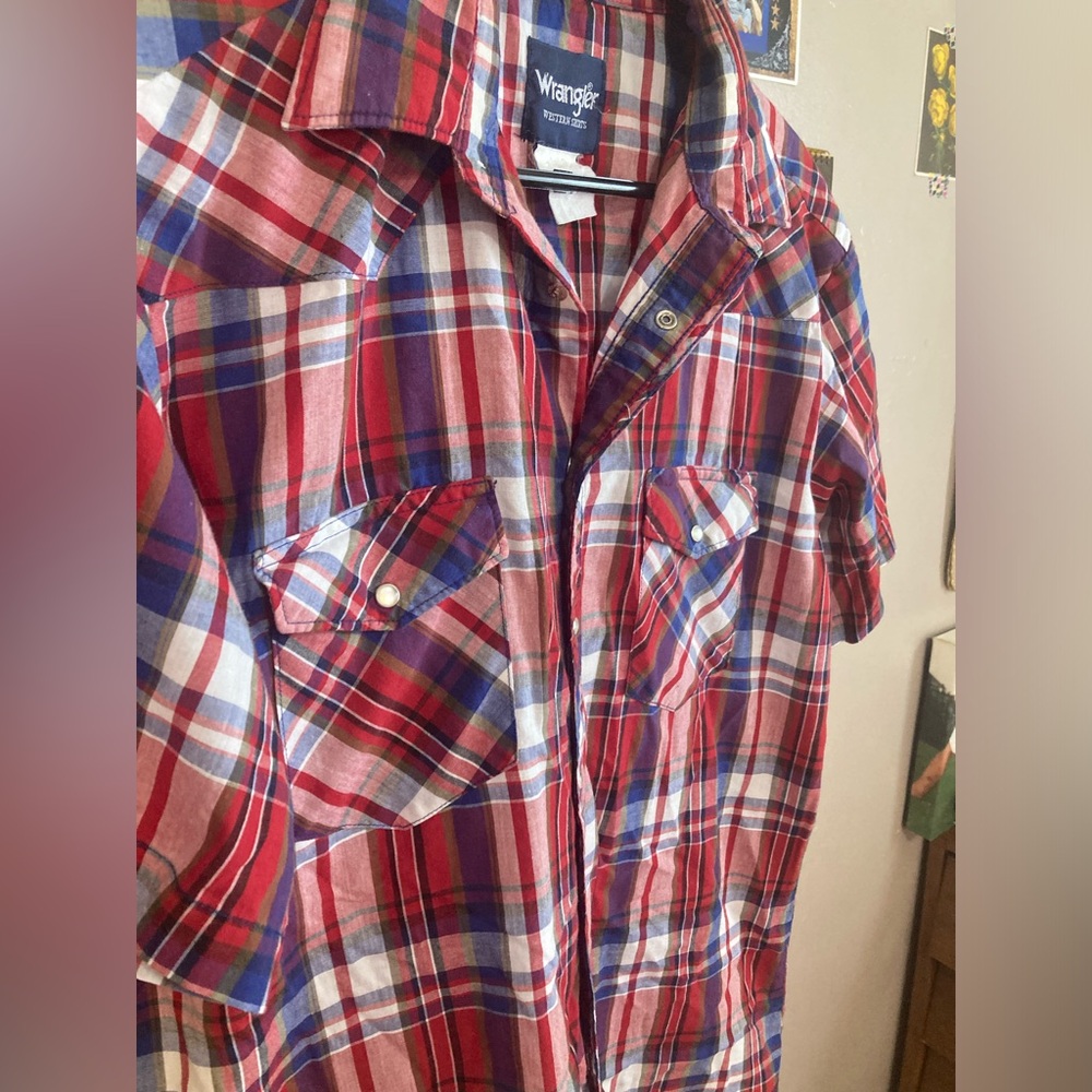 Vintage Short Sleeve Wrangler Pearl Snap - Picture 5 of 16